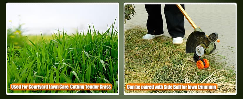 12-Inch Cordless String Trimmer & Edger, (2 x 21V 4.0Ah Electric Brush Cutter Battery Powered), with Auxiliary Bracket, Side Ball, 90° Rotary Head, Telescopic Handle, 3 Cutting Methods(WEG21T)