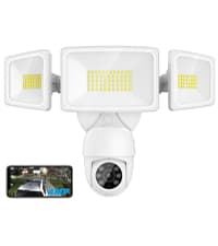 Onforu 2 Pack 60W Flood Lights Outdoor, 6000LM LED Flood Lighting Outdoor Switch Controlled, IP65 Waterproof Exterior Floodlight Fixture with 3 Adjustable Heads, 6500K Security Light for Garage Yard