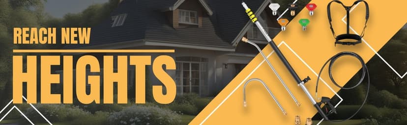 24 FT Telescoping Pressure Washer Wand Extension, Aluminum Power Washer Extension Wand with 7 Nozzle Tips, 3 Adapters & Support Harness, Gutter Cleaning Tools for 2 Story House