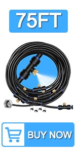 GOXAWEE Misting System, 75FT (23M) Misting Line + 28 Brass Mist Nozzles + Brass Adapter(3/4"), Misters for Outside Patio Cooling Outdoor Garden Greenhouse Trampoline for Waterpark