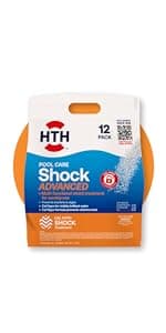 HTH 52038 Swimming Pool Care Green to Blue, Advanced Shock System, 2-Step Swimming Pool Care Solution, 1 Kit