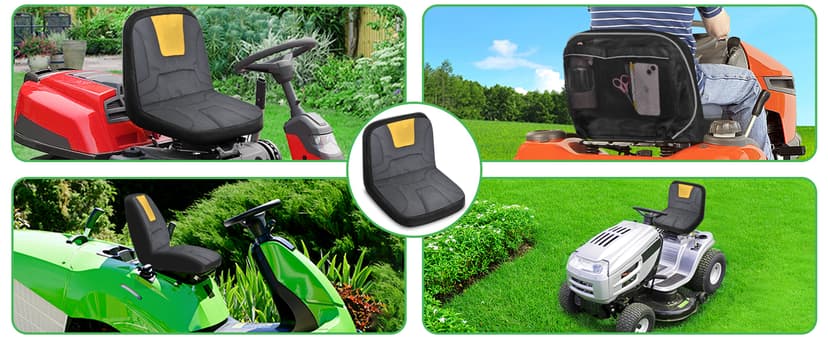 PACETAP Riding Lawn Mower Seat Cover, Heavy Duty 600D Oxford Waterproof Seat Cover with Padding, Durable Tractor Seat Cover Fits Kubota, for Cub Cadet, for Ford, for Mahindra, for Husqvarna (Medium)