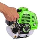 58CC Brush Cutter Gas Powered 2-Cycle 4 in 1 Gas Weed Eater 18.5" Cutting Path Gas Weed Wacker with 4 Detachable Heads Straight Shaft String Trimmer Grass Cutter Machine for Weeds and Grass, Green