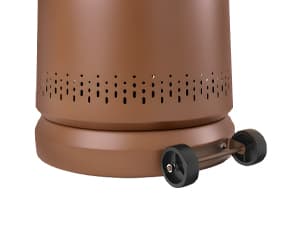 50,000 BTU Patio Heater for Outdoor Use With Adjustable Heat Focusing Top, Propane Patio Heater with Wheels, Stainless Steel Burner for Porch Garden Commercial Residential, Dark Brown
