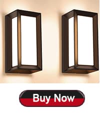 LEDMO Outdoor Wall Light 1800Lm Modern Outdoor Porch Light 3000K Bright Lighting Black Exterior Lighting Fixture Waterproof Christmas Fixture for House,Patio,Garage,Backyard,Hallway(2 Pack