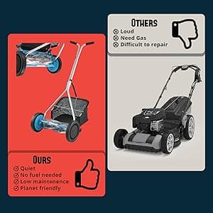 American Lawn Mower Company 1604-16 16-Inch 5-Blade Walk Behind Reel Mower with Grass Catcher