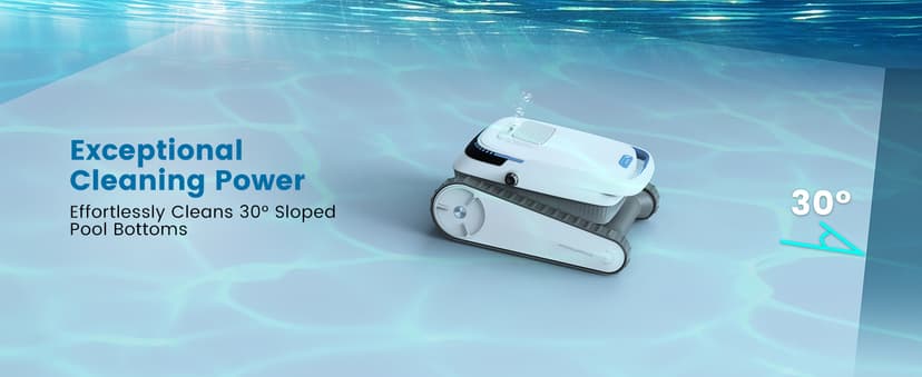 AIRROBO Pool Vacuum for Inground Pools, Smart Navigation Pool Cleaner Robot, Wall Climbing Pool Cleaner, Cleans Pool Floors, Walls & Waterline, 120 Min Run Time, for Above Ground & Inground Pools