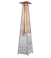EAST OAK Anti-rust 50,000 BTU Patio Heater for Outdoor Use With Double-Layer Stainless Steel Burner, Round Table Design and Wheels, Outdoor Patio Heater for Home and Commercial, Stainless Steel