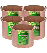 VIVOSUN 50-Pack 3 Gallon Grow Bags for Plants, Black-and-White Thick Plastic Bags for Potting Seedlings, and Rooting