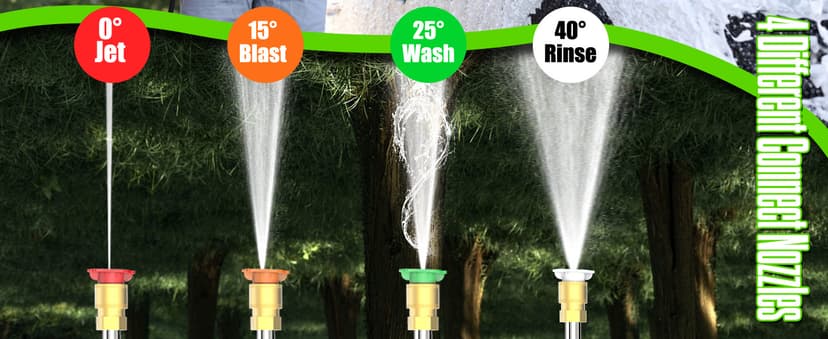 Electric Pressure Washer, 4500 PSI 3.0 GPM High Pressure Cleaning Machine with 35 FT Power Cord, 20 FT Hose, Foam Cannon, 4 Nozzles,Easy Store for Car/Garage/Patio, Green/Small