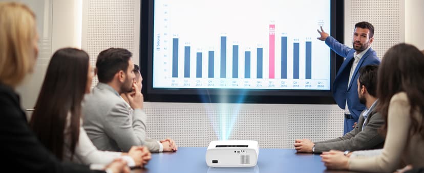 GROVIEW Projector, 15000lux 490ANSI Native 1080P WiFi Bluetooth Projector, 300'' Video Projector, Supports 4K & Zoom, 5G Sync, Compatible with HDMI USB/ AV/ Smartphone/ Pad/ Laptop/ DVD/ TV Stick/ PS5