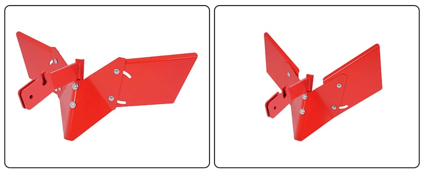 Hiller Furrower Kit for Rear Tine Tiller W/Adjustable Wing Fit for Land Reclamation 3 Kinds Connection Red Steel Replacement for 15683 Hiller-Furrower