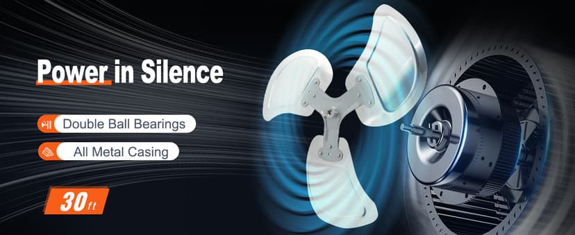 VEVOR 18 Inch Wall Mount Fan, 3-Speed IP44 Waterproof Industrial Fan, Max. 4150 CFM for Outdoor, Commercial, Residential, Greenhouse, Workshop, ETL Listed, 2-Pack