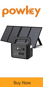 Portable Power Station 350W, Powkey 260Wh/70,000mAh Backup Lithium Battery, 110V Pure Sine Wave Power Bank with 2 AC Outlets, Portable Generator for Outdoors Camping Travel Hunting Emergency
