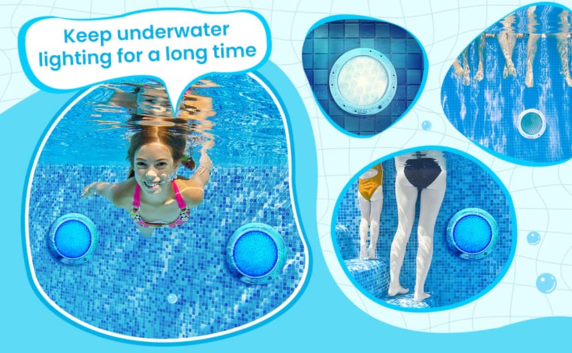 Therwen Pool Light Ring Replacement Pool Light Gasket Stainless Steel Face Ring Assembly Replacement for Swimming Pool LED Light, 8.4 Inch