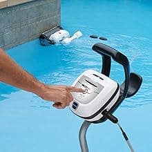 Polaris P825 Sport Robotic Pool Cleaner, Automatic Vacuum for InGround Pools up to 40ft, Wall Climbing Vac w/ Strong Suction & Easy Access Transparent Lid
