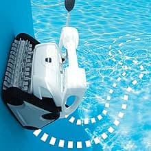 Polaris P825 Sport Robotic Pool Cleaner, Automatic Vacuum for InGround Pools up to 40ft, Wall Climbing Vac w/ Strong Suction & Easy Access Transparent Lid