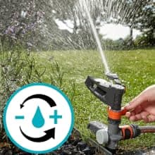 Gardena (84-BZMX) Up to 2300 Sq Ft, ZoomMaxx Adjustable Oscillating Sprinkler on Weighted Base for Watering of Lawn, Yard and Garden. Includes Gardena Quick Connector System to Connect to Hose.