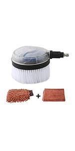 Sooprinse Chemical Injector Kit for High Pressure Washer, 4000 PSI Adjustable Soap Dispenser with a 1/4 Inch Black Soap Nozzle and Teflon Tape, 16 Ft Siphon Hose, 3/8 Inch Quick Connect