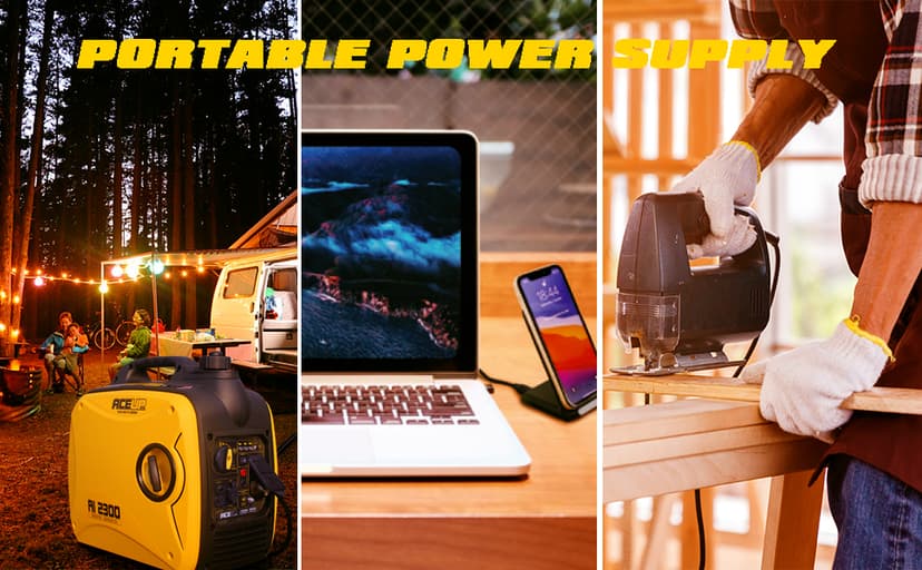 Aceup Energy 2300 Watt Portable Inverter Generator, Super Quiet Gas Generator for Home Use, EPA Compliant, Lightweight RV Ready