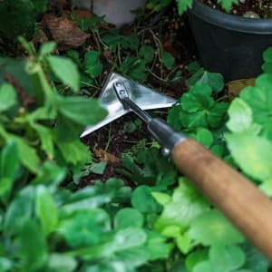Haliaeetus Triangle Hoe, 60'' Scuffle Hoe for Keeping Your Back from Tiring Out, Weeding Just in Push-Pull Motion, Rogue Hoe with Triangle Head for Quickly Clear Out a lot of Weeds from All Direction