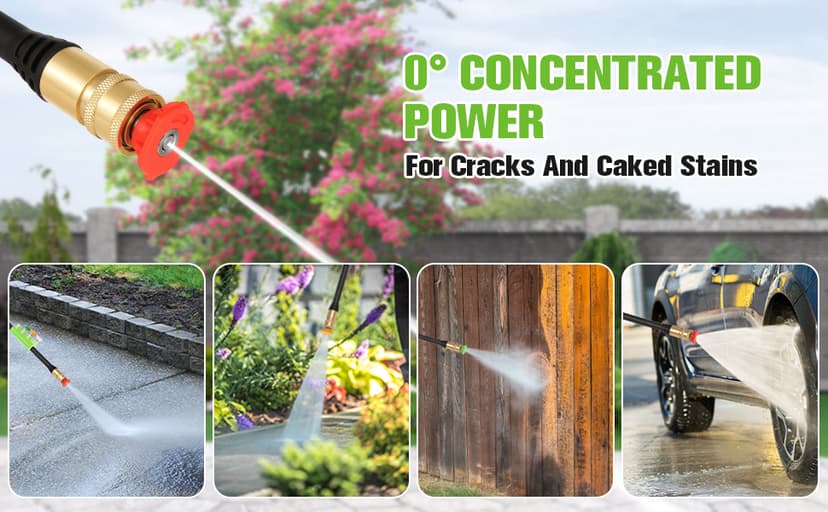 Electric Pressure Washer, 5000PSI 4.0GPM Heavy Duty Power Washer with 33 FT Extension Hose, 4 Quick Connect Nozzles and Foam Cannon for Cars/Fences/Driveways/Patios/Home Cleaning, Green