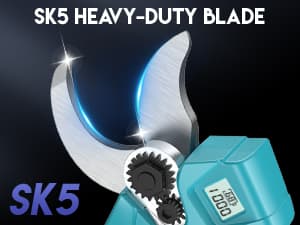 Upgraded Electric Pruning Shears, 1.4" Cutting Diameter Cordless Pruner with LCD Display, Brushless Motor, 2×2.0Ah Rechargeable Batteries & Extra Blade for Garden Trees and Branches