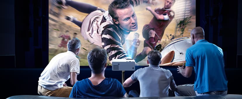 FUDONI Projector with WiFi and Bluetooth, Outdoor Portable 4K Support Projector 18000L HD 1080P Max 300" Display Zoom, Movie Video Home Theater Projector Compatible w/HDMI/USB/Phone/Laptop/TV Stick