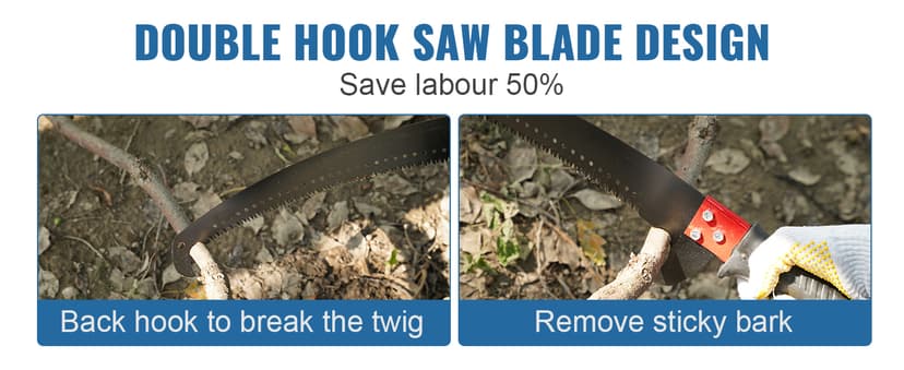 30 Ft Manual Pole Saw, Extendable Tree Pruner Blade and Scissors Set with 9 Fiberglass Handles, Long Branch Pruner Retractable for Backyard and Garden, Bush Cutting and Pruning of Palm Trees