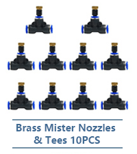 Misters for Outside Patio, Outdoor Water Misting Cooling System 50FT|15M. Backyard Mist Kit for Garden Greenhouse Fan Deck Umbrella Canopy Pool Porch Trampoline Sprinkler Park BBQ Party Accessories.