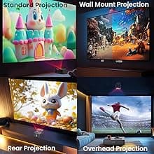 AAXA M8 UST Ultra Short Throw 4K Laser Projector 1100 LD Lumens, BT 5.4, WiFi 6, USBC Mirroring, 2xHDMI, Optical Audio, Efocus, Auto Keystone, Smart Technology
