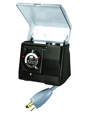 Intermatic P1121 Heavy Duty Outdoor Timer 15 Amp/1 HP for Pumps, Aerators, Heaters, Holiday Decorations and Landscape Lighting , Black