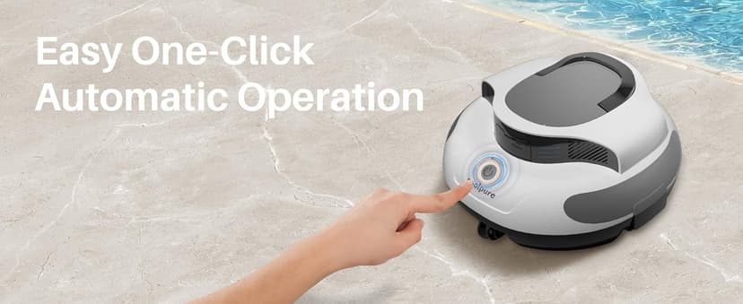 PoolPure Aquaguard SE II 2025 Upgrade Cordless Robotic Pool Cleaner with 120-Min 5000mah Big Battery