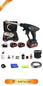 Cordless Lawn Trimmer Weed Wacker - 21V Lawn Mower Grass Edger with 2.0Ah Li-Ion Battery Powered & 3 Cutting Blade Types, Compact Power Tool for Lawn Yard Work……