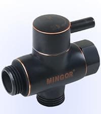 Shower Arm Diverter Valve for Hand Held Showerhead and Fixed Spray Head,G 1/2 3-Way Bathroom Universal Shower System Replacement Part/Brass (Brushed Nickel)