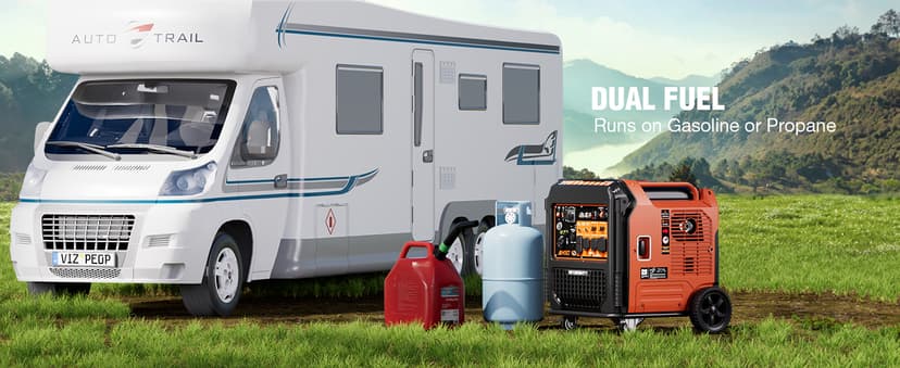 AIVOLT 11250 Wattages Dual Fuel Portable Inverter Generator Super Quiet Gas Propane Powered Remote/Electric Start Outdoor Generator ATS Ready for Home Back Up Food Truck, 50 State Approved