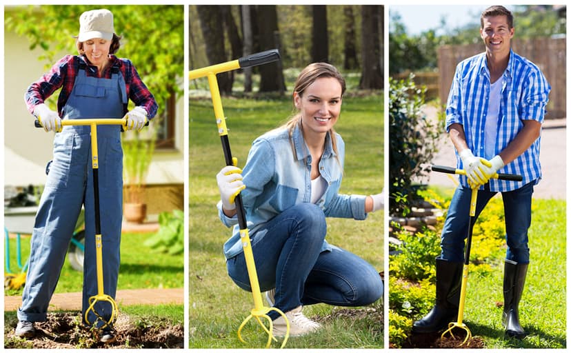 Manual Twist Tiller for Gardening, Garden Claw Hand Tiller, Steel Cultivator Tiller Lawn Aerator Soli Lossener for Gardening Bed and Plant Box