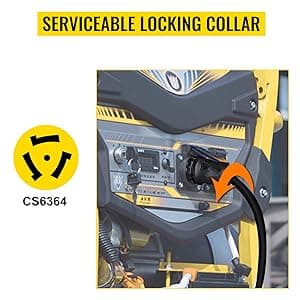 Vevor 75Ft 50 Amp Generator Extension Cord 4 Wire 8 Gauge Generator Cord 125V 250V Generator Power Cord N14-50P & SS2-50R & CS6364 Twist Lock Connectors : Everything Else