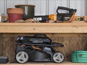 WORX 40V 17" Cordless Lawn Mower for Small Yards, 2-in-1 Electric Mower Cuts Quiet, Compact & Lightweight Push Lawn Mower with 7-Position Height Adjustment – 2 Batteries & Charger Included