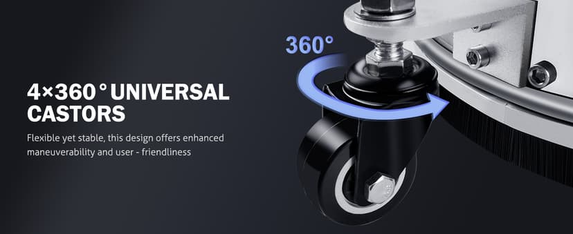 15" Pressure Washer Surface Cleaner with 4 Wheels - Stainless Steel Surface Cleaner for Pressure Washer Attachment for Concrete, Patio, Sidewalk, Deck, Driveways and Daily Washing - PWS 15