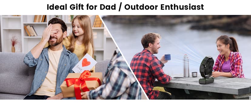 FRIZCOL 3-in-1 Camping Fan - Portable Fans Rechargeable - 24000mAh 9-Inch Battery Powered Fan(140Hrs) with Light & Remote for Indoor, Outdoor, Tent, Travel, BBQ, Fishing, Jobsite - Green