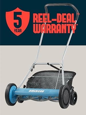 American Lawn Mower Company 20-Inch 5-Blade Walk Behind Reel Mower with Grass Catcher