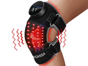 Red Light Therapy Belt & Back Massager for Pain Relief, Infrared Light Therapy Vibration Rechargeable, Red Light Therapy Device for Body Massage for Back Shoulder Waist Knee for Cordless Use