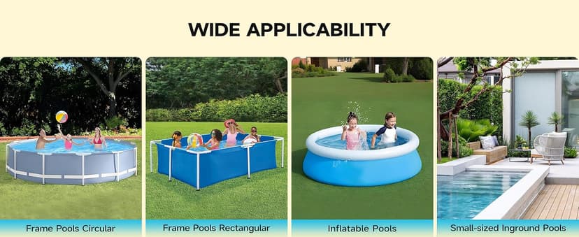 11000BTU Above Ground Pool Heater, Electric Swimming Pool Heat Pumps for Pools up to 2000 gallons, Fits 9/11/15 Foot Pool and Spas, 120V/60Hz, PLC30