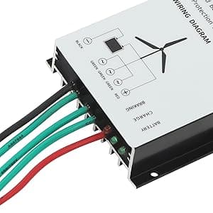 Wind Turbine, 500W Vertical Axis Wind Turbine Generator Home Windmill Kit Hybrid Wind System with Controller for Home, Business, Industrial Energy Supply (500W 12V White)