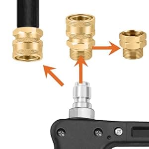 18FT Telescoping Pressure Washer Wand, Pressure Washer Extension Wands, Power Washer Gutter Cleaner with 5 Spray Nozzle Tips, 2 Hose Adapters