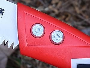 HAUTMEC 12" Pruning Hand Saw, A Pull Stroke Saw with Straight SK5 Steel Blade, Trapezoidal Teeth and Scabbard, for Pruning, Woodworking, Sharp Stone Series, HT0305