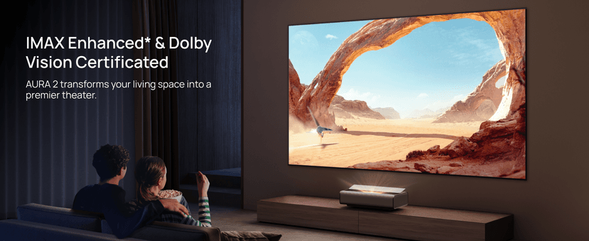 XGIMI AURA 2 2024 NEW UST Laser Projector, Dolby Vision, IMAX Enhanced, 2300 ISO Lumens, 1,000,000:1 Dynamic Contrast Ratio, 0.177:1 Throw Ratio, Intelligent Screen Adaption, 60W Harman Kardon