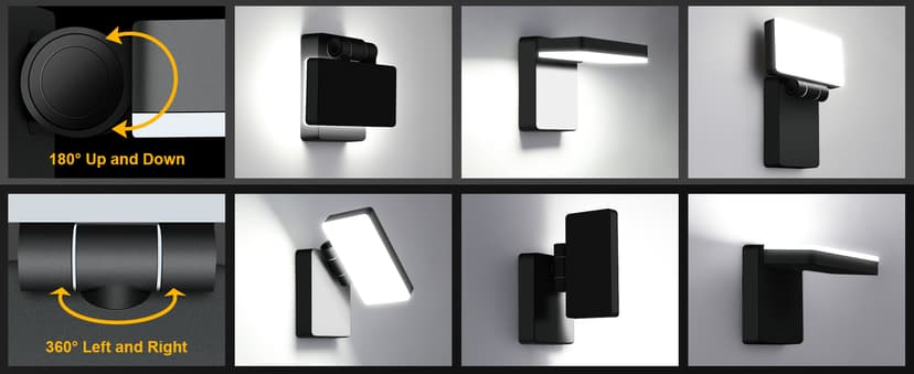 40W LED Wall Lights Outdoor Rotatable 360 Degree LED Wall Pack 4000LM 5000K Security Flood Light Switch Control Waterproof IP65 for Garage Yard Barn Porch