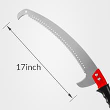 Walensee Pole Saws for Tree Trimming,7.2-27FT Extendable Tree Pruner,Manual Branch Timmer with Blade and Scissors High Branches Pruning Fiberglass Pole Pruner and Cutter Garden Tool with Storage Bag